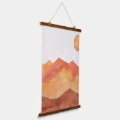 Minimalist Boho Abstract Mountain Landscape 吊り下げ型タペストリー (傾斜あり)