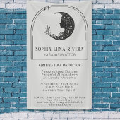 Minimalist Boho Arch Celestial Crescent Moon 横断幕