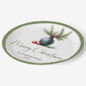 Minimalist Boho Christmas Bouquet in Earthy Plate ペーパープレート (アングル)