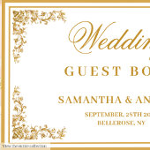 Minimalist Boho Dusty Pink Ivory Gold Guest Book ゲストブック