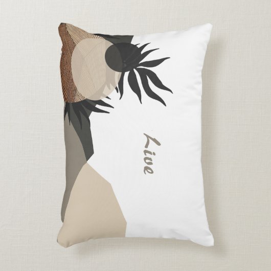 Minimalist Boho Earth Tones  アクセントクッション (正面(垂直))