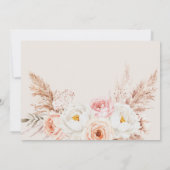 Minimalist Boho Fall Floral Wedding セーブザデート (裏面)