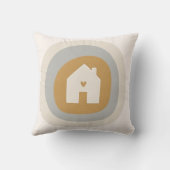 Minimalist Boho "Home is Where the Heart Is" クッション (裏面)