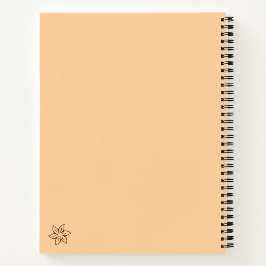 Minimalist Boho Moon Design ノートブック (裏面)