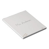 Minimalist Boho Personalized Teacher Notepad ノートパッド (アングル)
