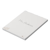 Minimalist Boho Personalized Teacher Notepad ノートパッド (回転)