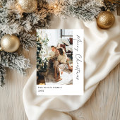 Minimalist Boho Photo Christmas Holiday Card シーズンカード