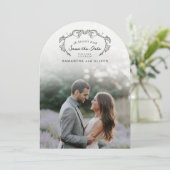 Minimalist Boho Photo Save the Date 招待状 (スタンド正面)