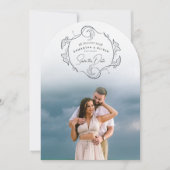 Minimalist Boho Photo Save the Date 招待状 (正面)