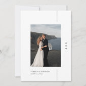 Minimalist Boho Photo Wedding 招待状 (正面)