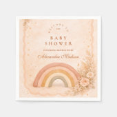 Minimalist Boho Rainbow Baby Shower スタンダードカクテルナプキン (正面)