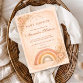 Minimalist Boho Rainbow Baby Shower 招待状