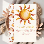 Minimalist Boho Rainbow Celebration カード