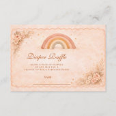 Minimalist Boho Rainbow Diapper Raffle エンクロージャーカード (正面)