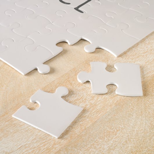 Minimalist Boho Rainbow Drawing Personalized Name ジグソーパズル (側面)