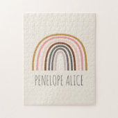 Minimalist Boho Rainbow Drawing Personalized Name ジグソーパズル (縦)