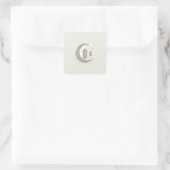Minimalist Boho Ramadan Moon & Lantern Sticker スクエアシール (バッグ)