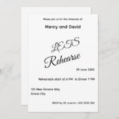 Minimalist Boho Rehearsal Invitation card (正面/裏面)
