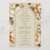 Minimalist Boho Terra Cotta Beige Sage Wedding プログラム (裏面)