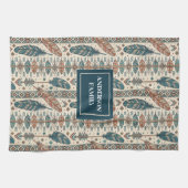 Minimalist Boho Towel Custom Name Pastel Design キッチンタオル (横)