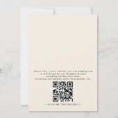 Minimalist Boho Wildflower Floral QR Code Wedding 招待状 (裏面)