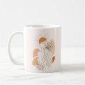 Minimalist Boho Woman Art Mug コーヒーマグカップ (左)