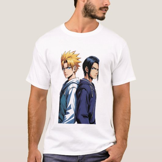 Minimalist Bold Anime Warrior Shirt Tシャツ (正面)
