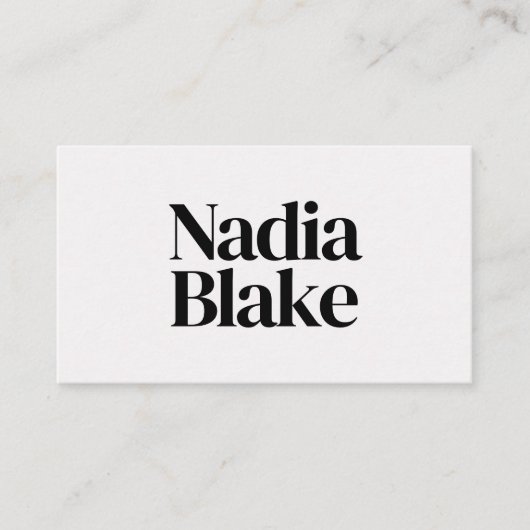 Minimalist Bold Editorial Style QR Code White 名刺 (正面)