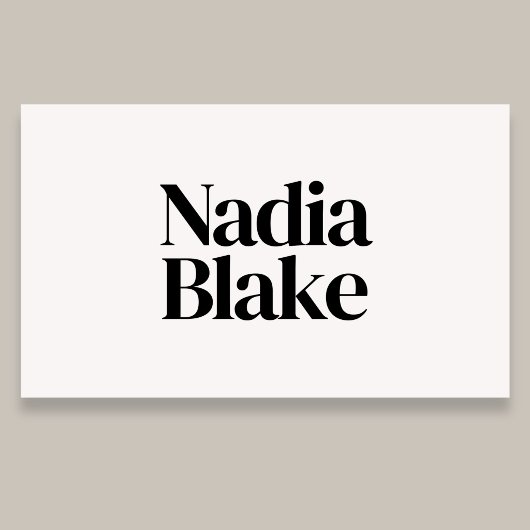 Minimalist Bold Editorial Style QR Code White 名刺