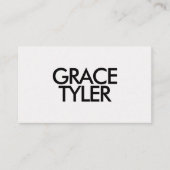 Minimalist Bold Modern QR Code White Business Card 名刺 (正面)