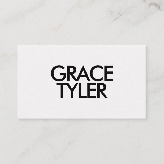 Minimalist Bold Modern QR Code White Business Card 名刺 (正面)