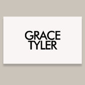 Minimalist Bold Modern QR Code White Business Card 名刺