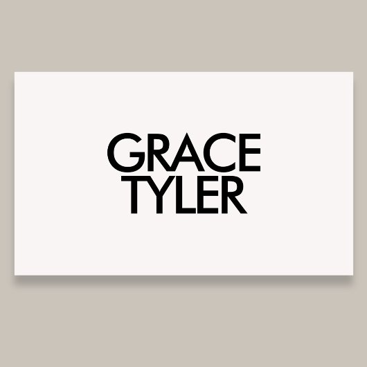 Minimalist Bold Modern QR Code White Business Card 名刺