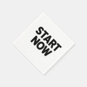 Minimalist bold start now text スタンダードカクテルナプキン (角)