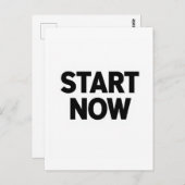 Minimalist bold start now text ポストカード (正面/裏面)