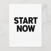 Minimalist bold start now text ポストカード (正面)