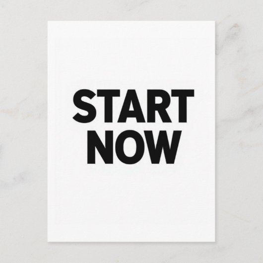 Minimalist bold start now text ポストカード (正面)