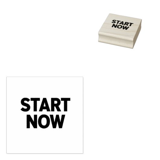 Minimalist bold start now text ラバースタンプ (押印)