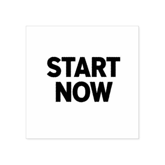 Minimalist bold start now text ラバースタンプ (インプリント)