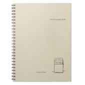 Minimalist Book Lover Notebook/The Library Card  ノートブック (正面)
