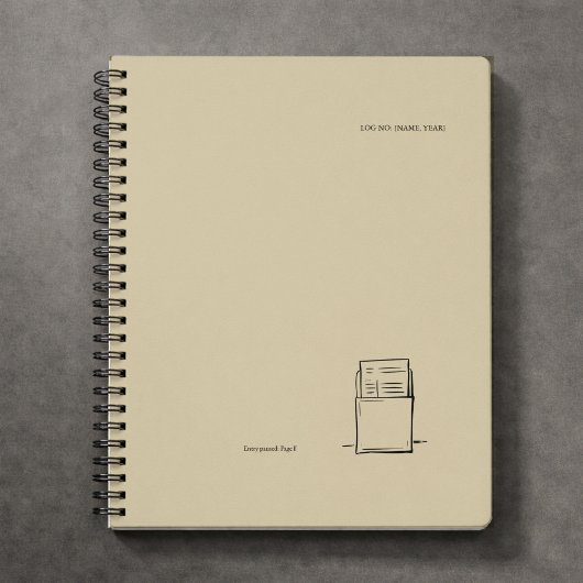 Minimalist Book Lover Notebook/The Library Card  ノートブック