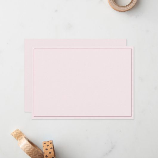 Minimalist Border Flat ノートカード (正面/裏面インサイチュ)