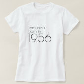 Minimalist Born in 1956 70th Birthday Party Tシャツ (デザイン正面)