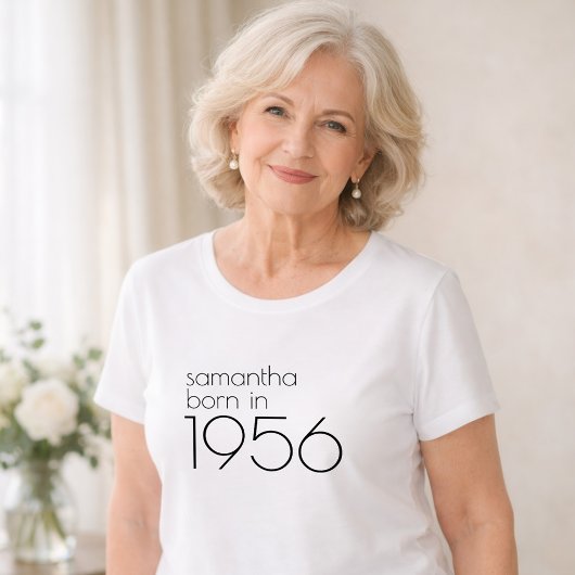 Minimalist Born in 1956 70th Birthday Party Tシャツ