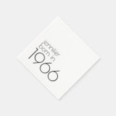 Minimalist Born in 1956 Black 60th Birthday Party スタンダードカクテルナプキン (角)