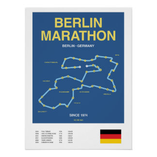 Minimalist Boston Marathon Line Print ポスター