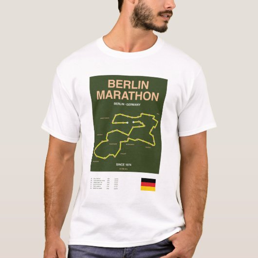 Minimalist Boston Marathon Line Print Tシャツ (正面)