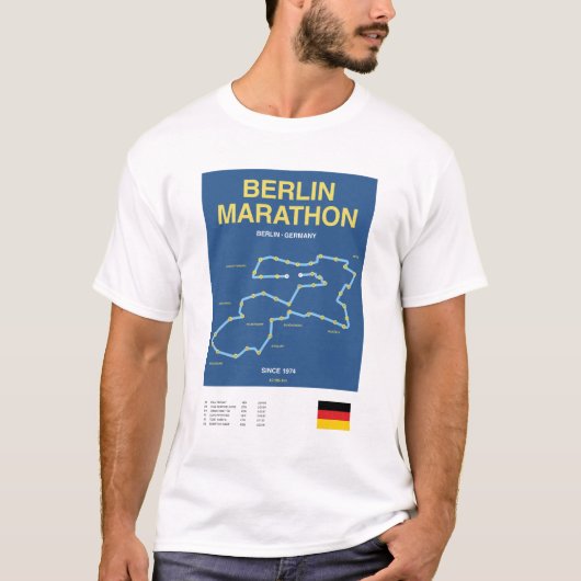 Minimalist Boston Marathon Line Print Tシャツ (正面)