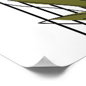 minimalist botanical boho wall art poster ポスター (角)