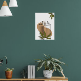 minimalist botanical boho wall art poster ポスター